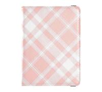 Flesh Pink Checkerboard Leather cute passport holder for travel Wallet Combo Passport Cover Holder Wallet Case for men Ultra Slim