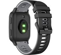 Fleshy Leaf 20MM Bands Compatible with Amazfit GTS/GTS2/ GTS 3/GTS 2e/GTS 2 mini/GTS 4 mini/Bip U Pro/Bip/Bip Lite/Bip S/Bip S lite/Bip U/Bip 3/Bip 3 Pro Watch Replacement Straps (Black Gray)