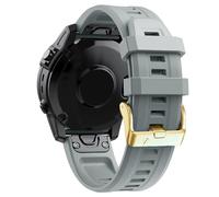 Fleshy Leaf 20mm Silicone Sport Band, Easy Fit - Band Strap for Garmin Fenix 8 43mm/epix Pro 42mm, Fenix 7S/6S/5S/Fenix 5S Plus/Fenix 6S Pro/Fenix 7S Solar/Fenix 7S Sapphire Solar (Gray)