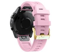 Fleshy Leaf 20mm Silicone Sport Band, Easy Fit - Band Strap for Garmin Fenix 8 43mm/epix Pro 42mm, Fenix 7S/6S/5S/Fenix 5S Plus/Fenix 6S Pro/Fenix 7S Solar/Fenix 7S Sapphire Solar (Pink)
