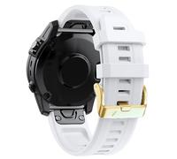 Fleshy Leaf 20mm Silicone Sport Band, Easy Fit - Band Strap for Garmin Fenix 8 43mm/epix Pro 42mm, Fenix 7S/6S/5S/Fenix 5S Plus/Fenix 6S Pro/Fenix 7S Solar/Fenix 7S Sapphire Solar (White)