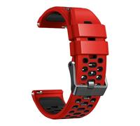Fleshy Leaf 22mm Watch Straps, Silicone Rubber, Quick Release Replacement Bands for Men and Women, Stainless Steel Buckle, Band (red/black)