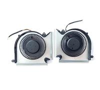 Fleshy Leaf Replacement CPU+GPU Cooling Fan for MSI GE66 10SGS 10SFS 10SF 10UH 10UG 10UE 11UH GP66 Leopard 10UH 10UG 11UG 11UE GL66 MS-1541 MS-1542 Series PABD08008SH N453 PABD08008SH N454