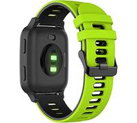 Fleshy Leaf Silicone 20MM Bands Compatible with Amazfit GTS/GTS2/ GTS 3/GTS 2e/GTS 2 mini/GTS 4 mini/Bip U Pro/Bip/Bip Lite/Bip S/Bip S lite/Bip U/Bip 3/Bip 3 Pro Replacement Straps (Green Black)