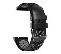 Fleshy Leaf universal 22mm five-hole Quick Release Soft Silicone Strap,Compatible with Samsung Gear S3 Frontier/Gear S3 Classic/Galaxy Watch 46mm/Ticwatch Pro/S2/E2/Huawei Watch GT (black-gray)