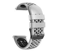 Fleshy Leaf universal 22mm five-hole Quick Release Soft Silicone Strap,Compatible with Samsung Gear S3 Frontier/Gear S3 Classic/Galaxy Watch 46mm/Ticwatch Pro/S2/E2/Huawei Watch GT (white-black)