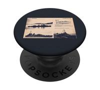 Fletcher Class Destroyer WW2 Ship Identification Card 1943 PopSockets Adhesive PopGrip