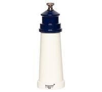Fletchers' Mill Lighthouse Pepper Mill, White/Cobalt - 6 Inch, Adjustable Coarseness Fine to Coarse, Made in U.S.A.