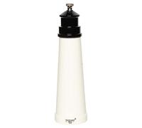 Fletchers' Mill Lighthouse Salt Mill, White/Black - 9 Inch, Adjustable Coarseness Fine to Coarse, Made in U.S.A.
