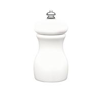 Fletchers' Mill Marsala Collection Salt Mill, White - 4 Inch, Adjustable Coarseness Fine to Coarse, Made in U.S.A.