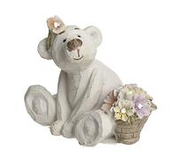 FLEUR BEAR SITTING ORNAMENT