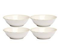 Fleur Bowl 15 cm Set of 4 White/Sand