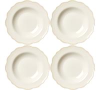 Fleur Bowl 23 cm Set of 4 White/Sand