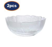 Fleur Bowl Dessert Fruit Round Glass Clear Dishwasher Microwave Safe 12Cm 2Pcs