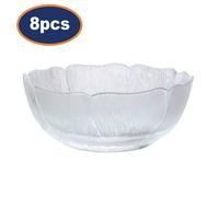 Fleur Bowl Dessert Fruit Round Glass Clear Dishwasher Microwave Safe 12Cm 8Pcs