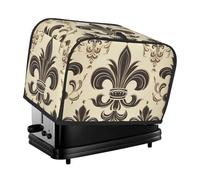 Fleur-De-Lis And Coat Arms Knight 2 Slice Toaster Covers Quilted Bread Maker Cover Small Appliance Cover With Handle For Home Table Kitchen Decor