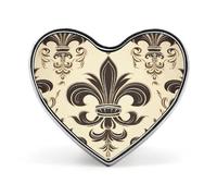 Fleur-de-Lis And Coat Arms Knight Lapel Pin Cute Custom Button Pin Personalized Heart Brooch Aluminum Alloy Brooch Pins Fashion Exquisite Badge Pins for Hat Bag Suit Tie Wedding Accessories