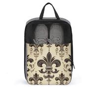 Fleur-de-Lis And Coat Arms Knight Shoe Bag Waterproof & Breathable Shoe Pouch for Travel, Portable Carry Case for Sports Sneakers, Gym, Vacation