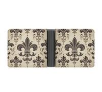 Fleur-de-Lis And Coat Arms Knight Wallet for Men & Women Ultra Slim PU Leather Bifold Wallet, Credit Card Holder for Travel