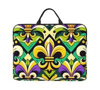 Fleur-De-Lis-Carnival-Festival 14-Inch Laptop Case, Portable Laptop Computer Sleeve With Zipper Closure