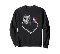 Fleur-de-Lis Cat Heart French Aesthetic Pet Lovers Sweatshirt