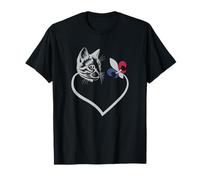 Fleur-de-Lis Cat Heart French Aesthetic Pet Lovers T-Shirt