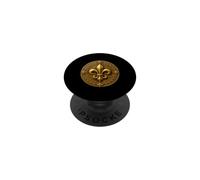 Fleur-De-Lis Emblem on Ornate Round Medallion Art PopSockets Adhesive PopGrip