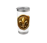 Fleur De Lis Heraldic Icon Stainless Steel Insulated Tumbler
