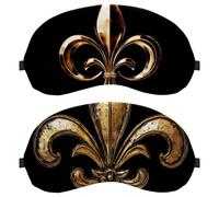 Fleur de Lis Iris 2-Pack Light-Blocking Soft Breathable Eye Patch Sleeping Masks