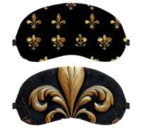 Fleur de Lis Iris 2-Pack Light-Blocking Soft Breathable Eye Patch Sleeping Masks