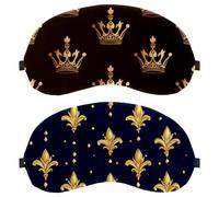 Fleur de Lis Iris 2-Pack Light-Blocking Soft Breathable Eye Patch Sleeping Masks