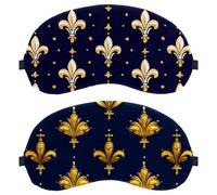Fleur de Lis Iris 2-Pack Light-Blocking Soft Breathable Sleep Mask Eye Patch Eye Cover