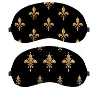 Fleur de Lis Iris 2-Pack Light-Blocking, Soft, Breathable Sleeping Masks Blindfold Sleep Masks