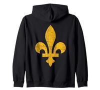 Fleur De Lis, New Orleans, Mardi Gras, Cajun Zip Hoodie