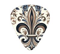 Fleur-De-Lis-Paris 12 Pack Guitar Picks With 3 Thicknesses And Storage Box, Abs Plectrums For Electric Bass Guitar Players