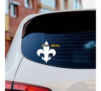 Fleur-de-lis Sticker Decal Vinyl French - 2 Pack White 10.2cm - for Car Boat Laptop Cup No Background Die-Cut