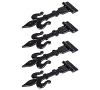 Fleur De Lis T-Hinge - W310mm - Black - Pack of 4 Hammer and Tongs Black 10000mm_x_520mm