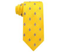 Fleur De Lis Ties for Men - Woven Necktie - Mens Ties Neck Tie by Scott Allan, Canary Yellow, Default