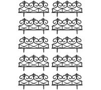 Fleur de Lys Black Plastic Lawn Edging (60cm x 32cm) - 10 Panels