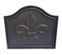Fleur De LYS Cast Iron Fire Back 23'' Wide - Cast Iron