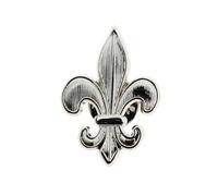 Fleur De Lys Pin - Shiny Silver - French Royalty - Royal - Quality Finish - Pin - Pin - Badge - Royal Flower Lily