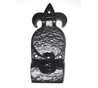 Fleur De Lys Style Cylinder Pull and Cover Black Antique from EUROART