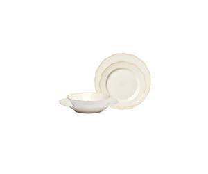 Fleur Dinnerware Starter Set of 16 White/Sand