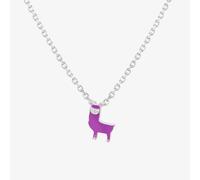 Fleur Kids Sterling Silver & Enamel Sophie the Llama Necklace THB001204