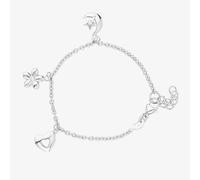 Fleur Kids Sterling Silver Heart Star And Moon Bracelet AVB268604