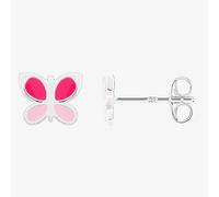 Fleur Kids Sterling Silver Pink Butterfly Stud Earrings AZE041704