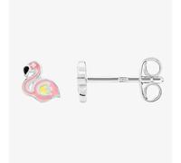 Fleur Kids Sterling Silver Pink Flamingo Stud Earrings AZE257504