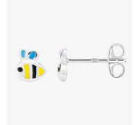 Fleur Kids Sterling Silver Yellow Enamel Bee Stud Earrings AZE230904