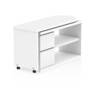 Dynamic Smart Storage Desk with Pedestal White Panel Leg with 2 Drawers Fleur 1300 x 500 x 750mm