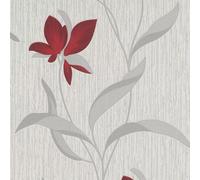 Fleur Vinyl Textured Wallpaper Erismann Red One Size